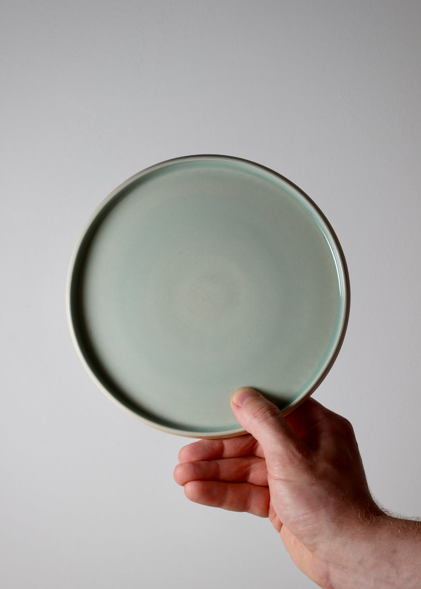 Rimmed Plate, Sky Mist