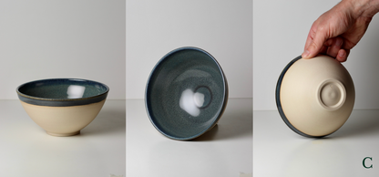 (NEW) Medium Bowl, Irish Sea Rim